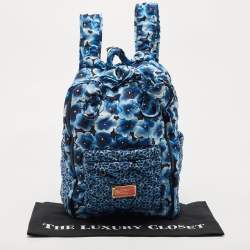 مملوكة مسبقًا Marc by Marc Jacobs Blue Floral Nylon Backpack