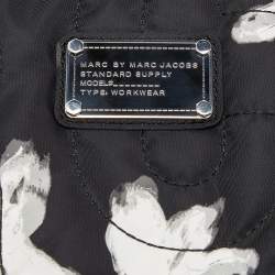 Pre Owned Marc By Marc Jacobs Black Printed Nylon Pretty 15 Laptop Bag
