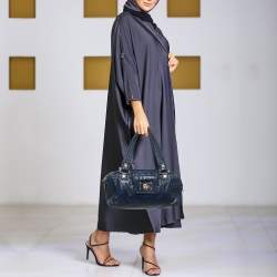 Marc by Marc Jacobs Navy Blue Leather Totally Turnlock Benny Satchel