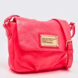 Marc by Marc Jacobs Neon Red Leather Classic Q Karlie Crossbody Bag