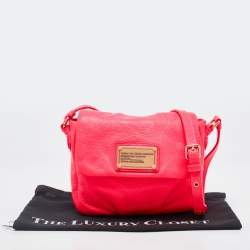Marc by Marc Jacobs Neon Red Leather Classic Q Karlie Crossbody Bag