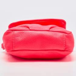 Marc by Marc Jacobs Neon Red Leather Classic Q Karlie Crossbody Bag