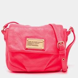 Marc by Marc Jacobs Neon Red Leather Classic Q Karlie Crossbody Bag