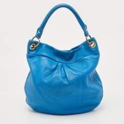 Pre Owned Marc by Marc Jacobs Blue Leather Classic Q Hillier Hobo
