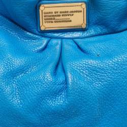 Pre Owned Marc by Marc Jacobs Blue Leather Classic Q Hillier Hobo