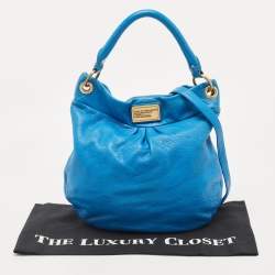 Pre Owned Marc by Marc Jacobs Blue Leather Classic Q Hillier Hobo
