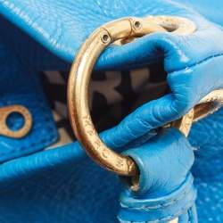 Pre Owned Marc by Marc Jacobs Blue Leather Classic Q Hillier Hobo