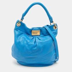 Marc by Marc Jacobs Blue Leather Leola Zip Hobo Marc by Marc Jacobs