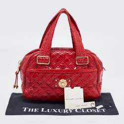 Marc Jacobs Red Quilted Patent Leather Ursula Satchel