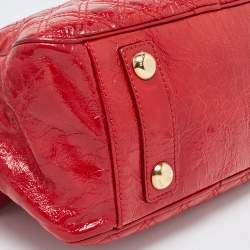 Marc Jacobs Red Quilted Patent Leather Ursula Satchel