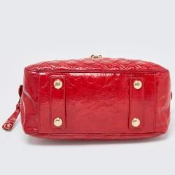 Marc Jacobs Red Quilted Patent Leather Ursula Satchel