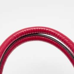 Pre Owned Marc by Marc Jacobs Red Leather Zip Shopper Tote