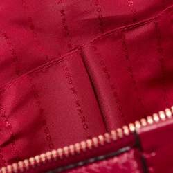 Pre Owned Marc by Marc Jacobs Red Leather Zip Shopper Tote