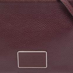 Pre Owned Marc by Marc Jacobs Plum Leather Ligero Double Percy Crossbody Bag