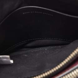 Pre Owned Marc by Marc Jacobs Plum Leather Ligero Double Percy Crossbody Bag