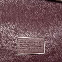 Pre Owned Marc by Marc Jacobs Plum Leather Ligero Double Percy Crossbody Bag