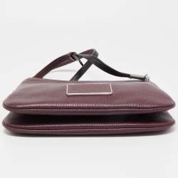 Pre Owned Marc by Marc Jacobs Plum Leather Ligero Double Percy Crossbody Bag