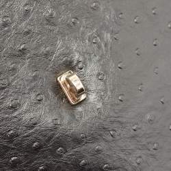 مملوكة مسبقًا Marc by Marc Jacobs Black Ostrich Embossed Leather Flap Oversized Clutch