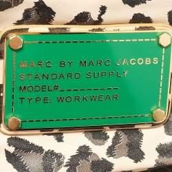 Marc by Marc Jacobs Beige/Black Leopard Print Leather New Q Lil Riz Hobo