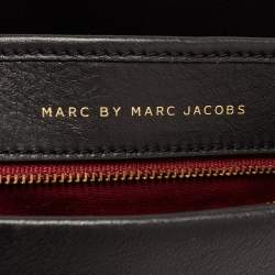 Pre Owned Marc By Marc Jacobs Black Leather Luna Messenger Bag