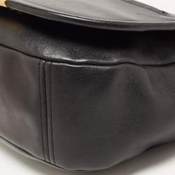 Pre Owned Marc By Marc Jacobs Black Leather Luna Messenger Bag
