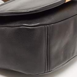 Pre Owned Marc By Marc Jacobs Black Leather Luna Messenger Bag