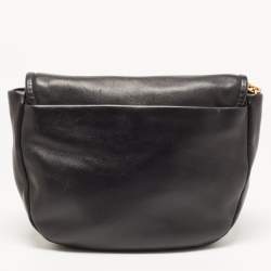 Pre Owned Marc By Marc Jacobs Black Leather Luna Messenger Bag