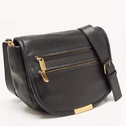 Pre Owned Marc By Marc Jacobs Black Leather Luna Messenger Bag