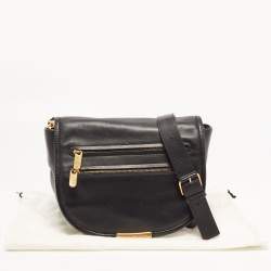 Pre Owned Marc By Marc Jacobs Black Leather Luna Messenger Bag