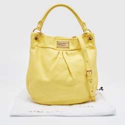 Pre Owned Marc by Marc Jacobs Yellow Leather Classic Q Hillier Hobo