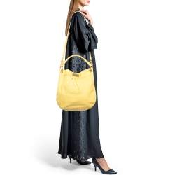 Pre Owned Marc by Marc Jacobs Yellow Leather Classic Q Hillier Hobo