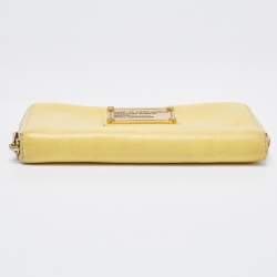 Marc by Marc Jacobs Yellow Leather Classic Q Zip Around Wallet