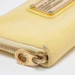 Marc by Marc Jacobs Yellow Leather Classic Q Zip Around Wallet