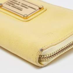 Marc by Marc Jacobs Yellow Leather Classic Q Zip Around Wallet