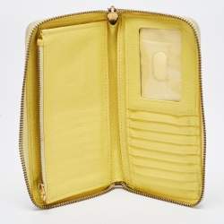 Marc by Marc Jacobs Yellow Leather Classic Q Zip Around Wallet