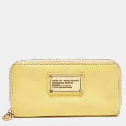 Marc by Marc Jacobs Yellow Leather Classic Q Zip Around Wallet