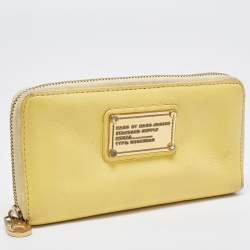 Marc by Marc Jacobs Yellow Leather Classic Q Zip Around Wallet