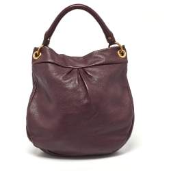 Marc by Marc Jacobs Burgundy Leather Classic Q Hillier Hobo 