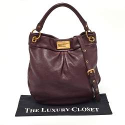 Marc by Marc Jacobs Burgundy Leather Classic Q Hillier Hobo 
