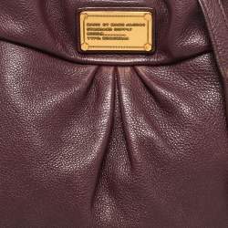 Marc by Marc Jacobs Burgundy Leather Classic Q Hillier Hobo 