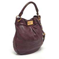 Marc by Marc Jacobs Burgundy Leather Classic Q Hillier Hobo 