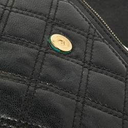 Pre Owned Marc by Marc Jacobs Black Quilted Leather Flap Crossbody Bag