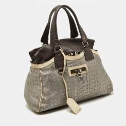 Pre Owned Marc by Marc Jacobs Tri Color Leather and Fabric Shoulder Bag