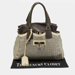 Pre Owned Marc by Marc Jacobs Tri Color Leather and Fabric Shoulder Bag