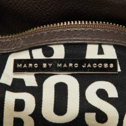 Pre Owned Marc by Marc Jacobs Tri Color Leather and Fabric Shoulder Bag