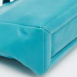Marc By Marc Jacobs Green Turquoise Leather Zip Pouch