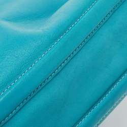 Marc By Marc Jacobs Green Turquoise Leather Zip Pouch