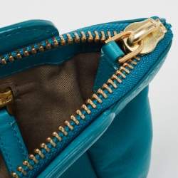 Marc By Marc Jacobs Green Turquoise Leather Zip Pouch