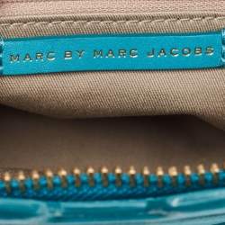 Marc By Marc Jacobs Green Turquoise Leather Zip Pouch