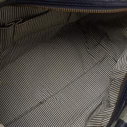 Pre Owned Marc By Marc Jacobs Blue Monogram Coated Canvas and Patent Leather Bag